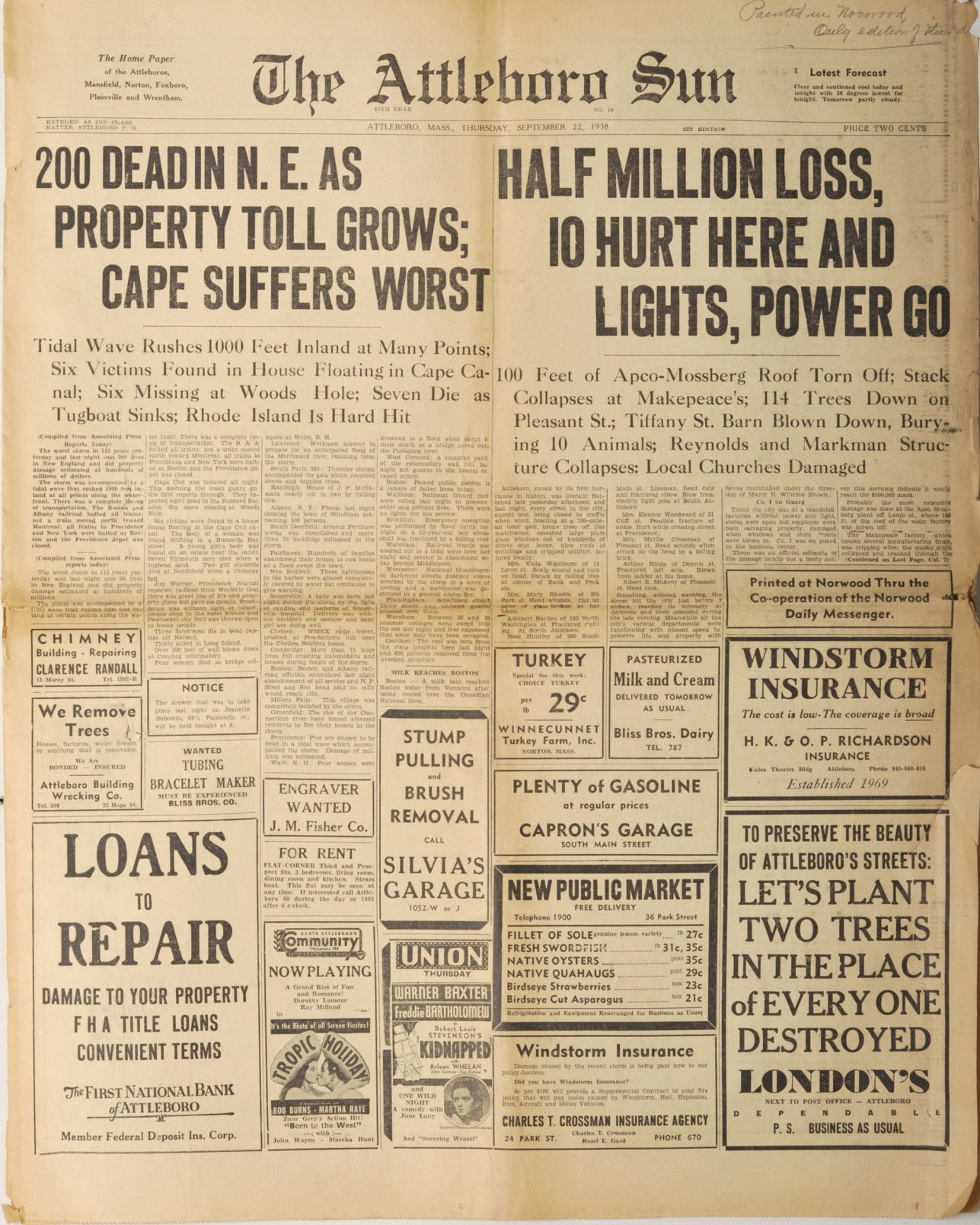 SC Historic Front Pages GN